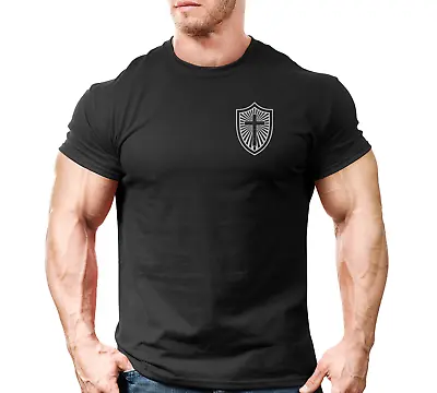 $10.97 • Buy Christian Sun Cross LB Gym Fit T Shirt Training Top Semi-Fitted Mens Clothing