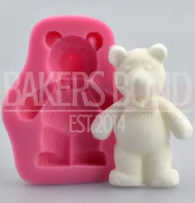 Standing Teddybear Silicone Mould Fondant Icing Cake Cupcake Topper Baking Teddy • £5.99