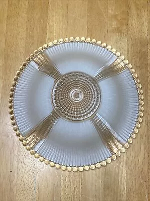 Vtg Art Deco Ceiling Light Fixture Center Hole Cover Shade Frosted Glass 11” • $29.99