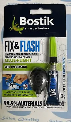 £5.99 • Buy Bostik Fix & Flash Adhesive UV Light Activated All Purpose 3g Glue 30619199