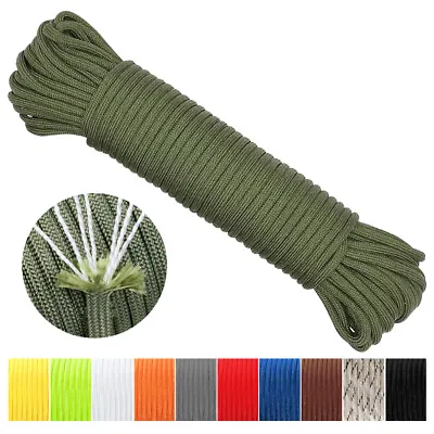 550LB Paracord Parachute Cord Rope Mil Spec Type III 7 Strand  50 100 500 1000FT • $34.06