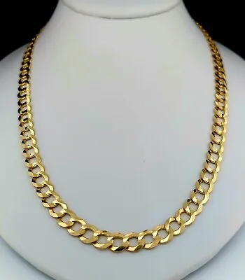 14k Solid Yellow Gold Cuban Link Men's Long YGI Chain 31.34 Gr. 7 Mm - Size 26  • $2799.97