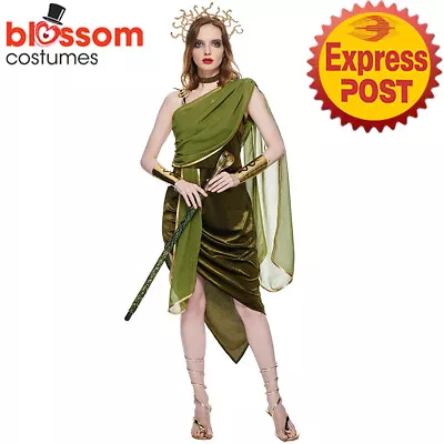 EY230 Medusa Queen Serpentine Goddess Greek Mythology Halloween Womens Costume • £24.99