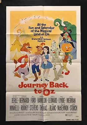 Journey Back To Oz 1974 Movie Poster 27x41 One Sheet Musical Fantasy Animation • $0.99