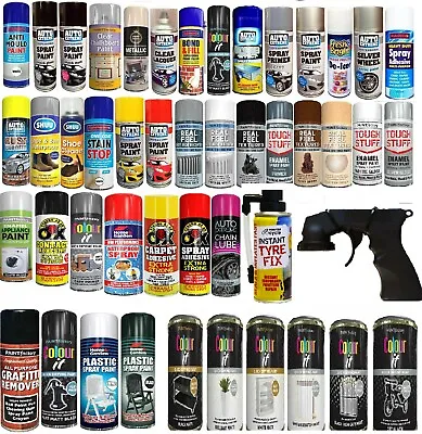 Aerosol All Purpose Gloss Matt Best Quality Spray Paint Tin Metal Wood Plastic  • £8.92
