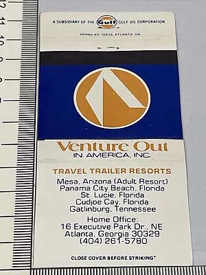 Vintage Matchbook Cover   VenTure Out  Travel Trailer Resorts   Gmg  Unstruck • $12.50