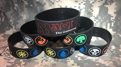 1x Magic The Gathering Silicone Bracelet 1” Wide Veteran Operated • $4.95