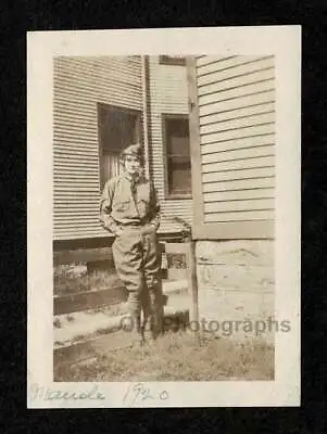 1920 Young Woman (maude) Army/military Uniform Old/vintage Photo Snapshot- H280 • $7.99