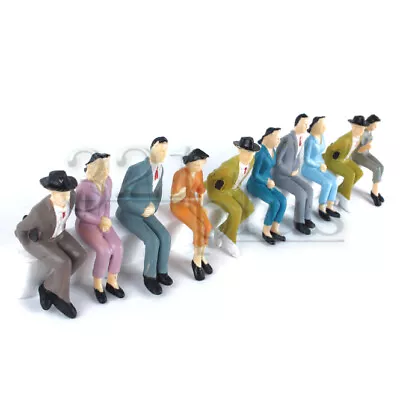 10 Pcs Sitting 1:24 Scale Figures People G Scale Figures Male Female Human Paint • $5.95