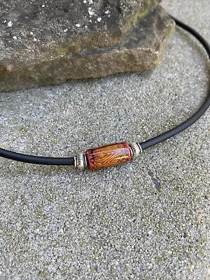 Mens Surfer Red Multi-color Beaded Necklace Choker  • $19.99