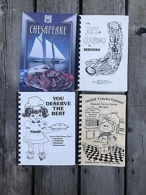 Lot 4 Vtg Regional Cookbooks- Jupiter FL Bedford NS Glennville GA Chesapeake Bay • $12