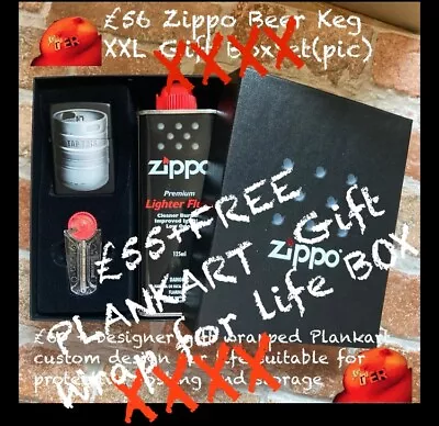 Zippos Lighters New Original Rare BEER KEG  XXL Gift Box Set PRICE DROP+Free G/W • £55