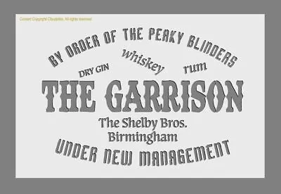 MYLAR STENCIL 'Peaky Blinders The Garrison' 125/190 Micron A3/A4 Sizes • £4.98