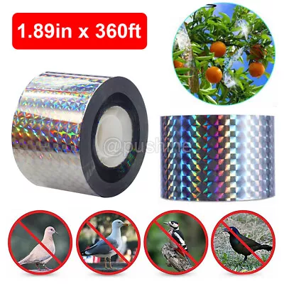 1-4pcs Bird Repellent Tape Deterrent Reflective 360ft Double Sided Scare Tape US • $26.67
