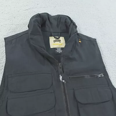 Humvee Men Small Black Pocket Cargo Vest Fishing Hunting Safari Tactical • $34.99