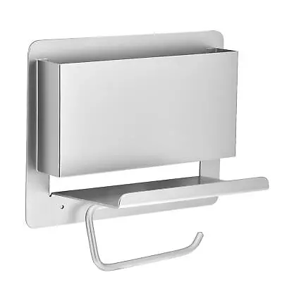 Toilet Paper Holder With Shelf Stainless Steel Toilet Roll Holder With Phone She • $34.98