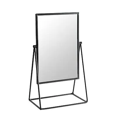 Dressing Table Vanity Mirror Free Standing Tabletop Makeup Cosmetic 22cm Black • £15