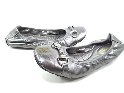 Me Too Women's Legend 5 Ballet Flats Metallic Pewter Leather Us Size 6 Eur 36 • $26.70