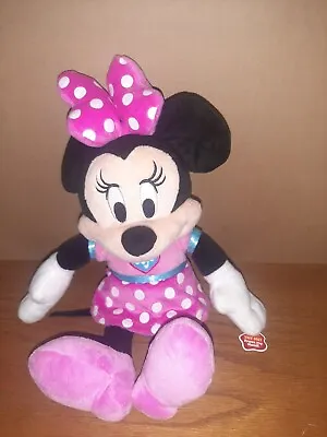 DISNEY  MINNIE Mouse 12  Plush Doll SINGS TALKS LIGHTS UP New With Tag • $12