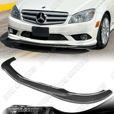 For 08-11 Mercedes C300 C350 Sport W204 Carbon Painted Front Bumper Lip Spoiler • $99.99