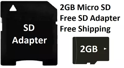 Micro Memory SD Card 2GB High Speed Flash TF Class 10 2 GB Adapter Mini • $4.15