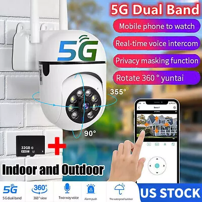Wireless Wifi Security Camera System Outdoor Home 5G 1080P HD Night Vision Cam • $30.99