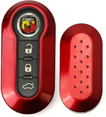 Gloss Red Key Fob Shell Cover For FIAT 500 500L 500X Abarth 3-Button Folding Key • $11.69