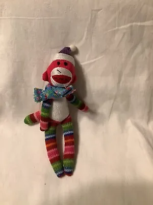 $8.99 • Buy Striped Sock Monkey Plush Stuffed Animal Toys Gift Striped Soft 9  Doll