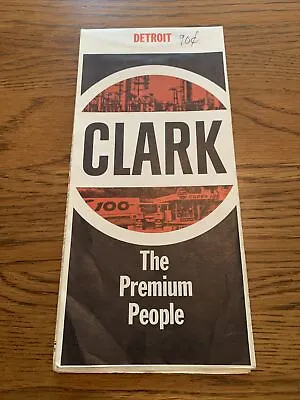 Rare - Vintage - Clark - Detroit Michigan Map  • $19.99