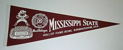 1981 Mississippi State Bulldogs Hall Of Fame Bowl Pennant Vintage NCAA Football • $29.95