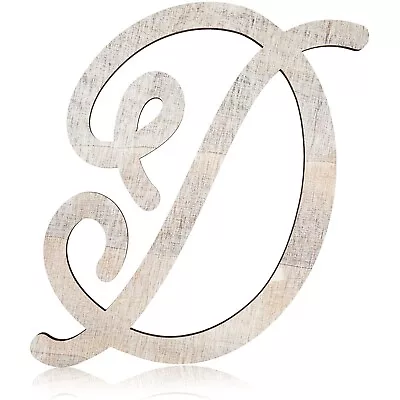 $8.99 • Buy Wooden Monogram Alphabet Letters, Letter D For Crafts, Rustic Wall Decor (13 In)
