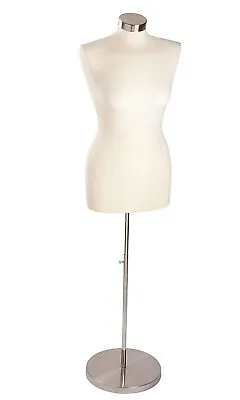 $84.95 • Buy Jersey Dressmaker Economy Female Form Seamstress Off White Mannequin Adjustable 