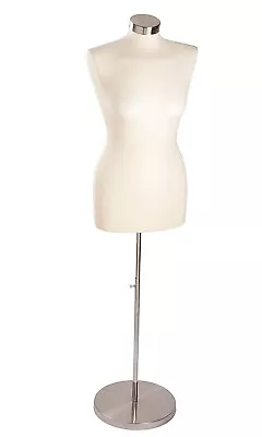 $84.95 • Buy Jersey Dressmaker Economy Female Form Seamstress Off White Mannequin Adjustable 
