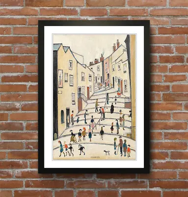 £12.74 • Buy Crowther Street People FRAMED WALL ART PRINT ARTWORK PAINTING LS Lowry Style