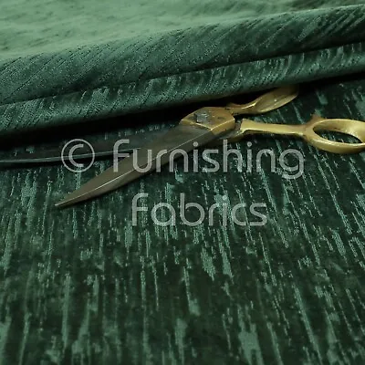 £0.99 • Buy Quality Soft Textured Dark Green Velvet Upholstery Curtains Furnishing Fabric