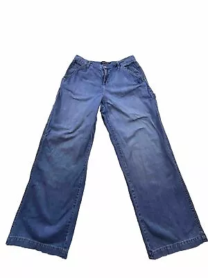 Vintage London Jeans Victoria Secrets  Women’s Carpenter/Cargo 12 Blue Wide Leg • $35.99