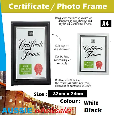 A4  Photo Frame Picture Certificate Frame Wall Hanger Photo Frame • $14.45