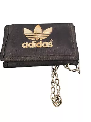 VTG Adidas Wallet Trifold Hook And Loop With Chain • $17.54