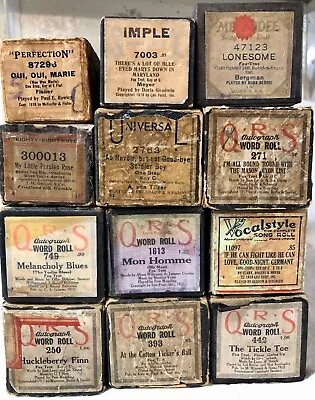 12 Player Piano Rolls - Early Popular Tunes • $15