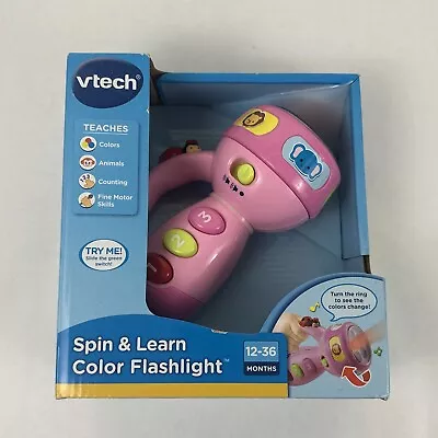 Pink Spin & Learn Color Flashlight By Vtech 12-36 Months Model 80-124050 • $13.75