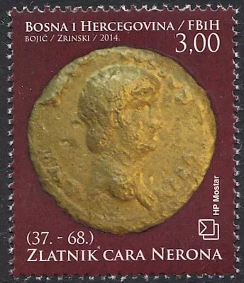 Bosnia And Herzegovina Mostar 2014 Golden Coin Of Emperor Nero MNH** • $3