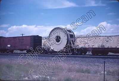 Original Slide- NYC New York Central Flatcar 4880 With Large Load 7/68 • $3.99