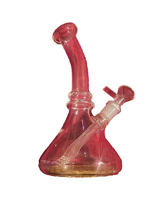 7 1/2”Hookah Water Pipe Heavy Glass Bong Bubbler Hand Pipe W/Bowl-Clear NOT RED! • $29.99