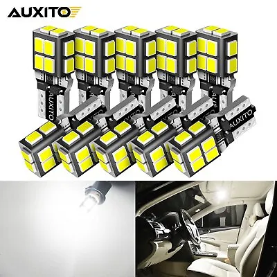 10x  Super Bright  LED 194 T10 168 W5W  Interior Dome License Light Bulbs • $13.99