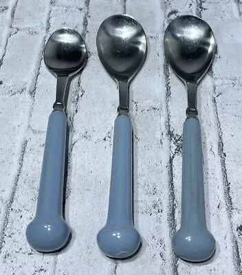 Denby REGENCY Pale Blue Stainless Lot Of 3 Spoons England Flatware • $19.99