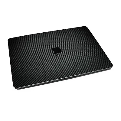 New Black Carbon Fibre Vinyl Skin Sticker Apple MacBook Air 13 2018 Full Wrap • $24.13