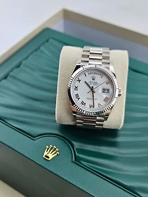 BRAND NEW Rolex Day-Date 36 Mm White Gold Presidential White Dial 128239-0038 • $39998