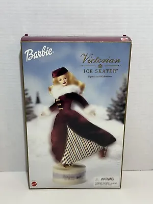 Vintage 2000 Victorian Ice Skater Barbie Special Edition Musical Stand NRFB New • $13.50