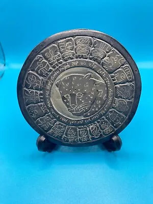 $20 • Buy Mayan Aztec Calendar Art Medallion With Jaguar By Belize Ronaldo 