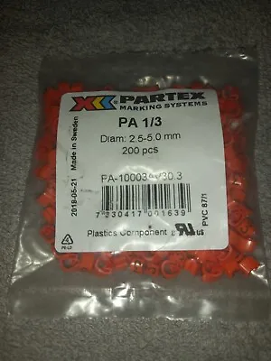 £2.99 • Buy Partex PA1/3 Cable Markers - Numbers 3